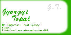gyorgyi topal business card