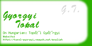 gyorgyi topal business card